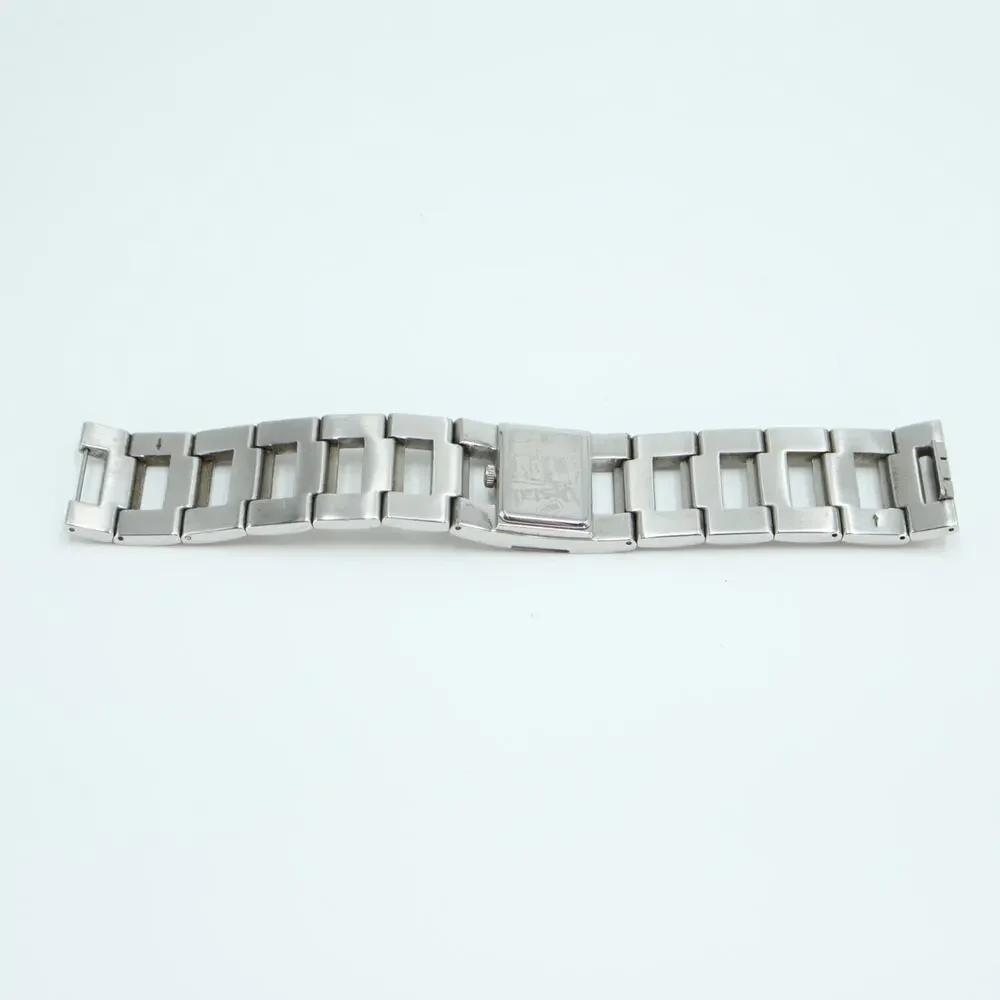 Vestal Seville Silver Tone Watch 27mm Rectangle Dial Stainless Steel New Battery